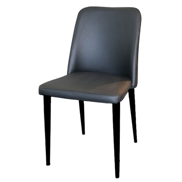 כסא קלרה דמוי עור שחור