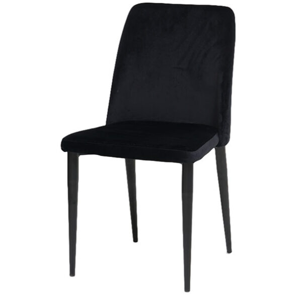 כסא קטיפה שחור