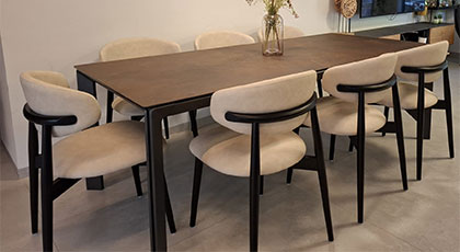 כסאות מרופדים באנר